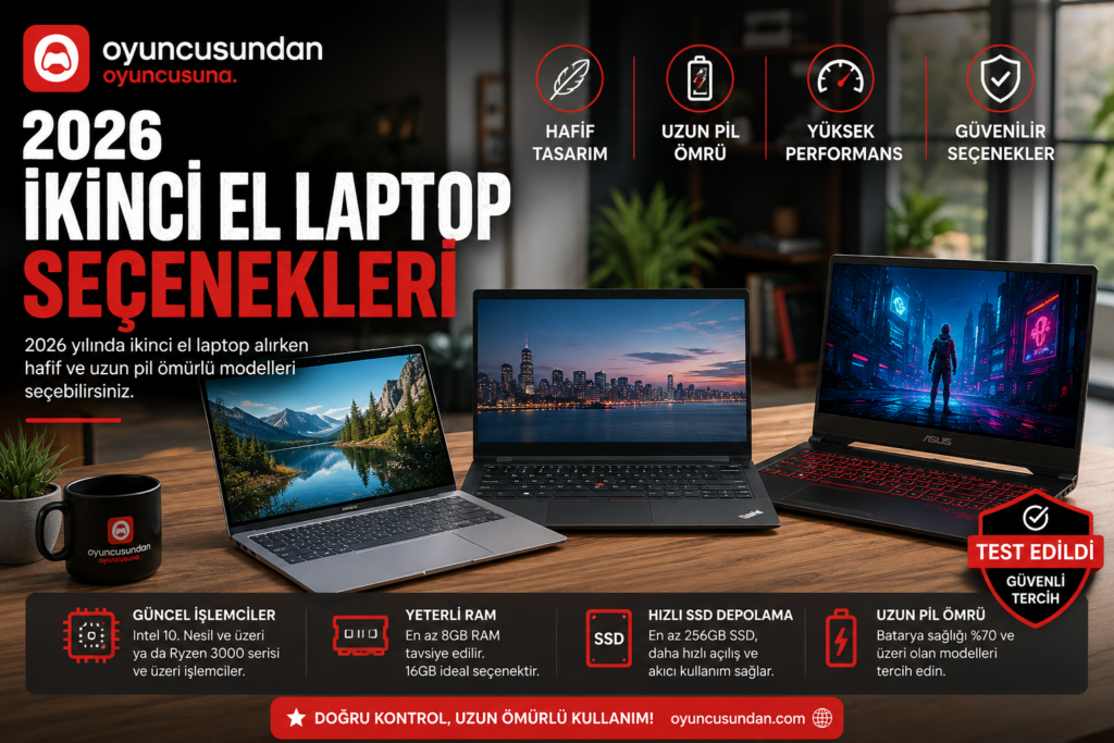 2026 İkinci El Laptop Tavsiyeleri: En İyi Fiyat Performans Modelleri