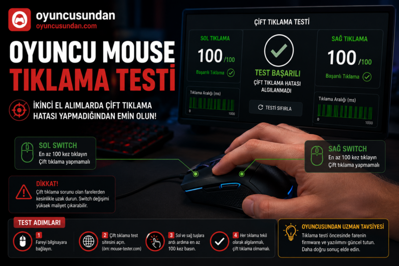 İkinci El Oyuncu Mouse Alırken Dikkat Edilecekler: 2026 Rehberi
