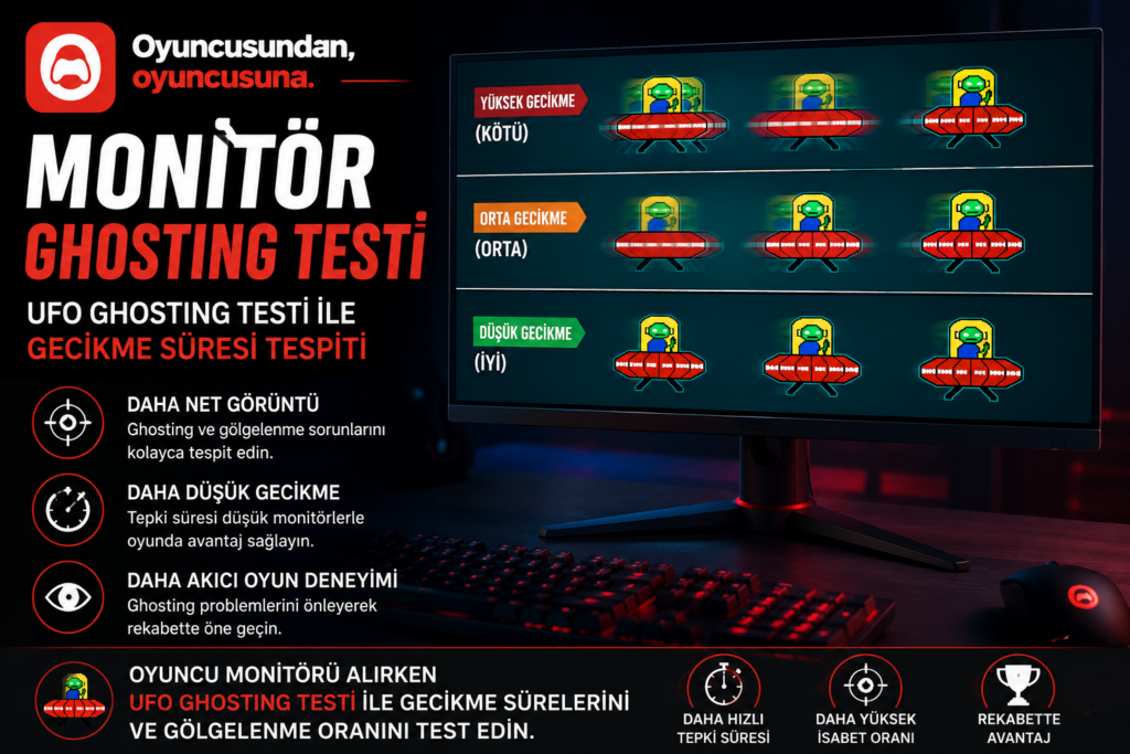 UFO Ghosting Testi ile monitör gecikme süresi tespiti