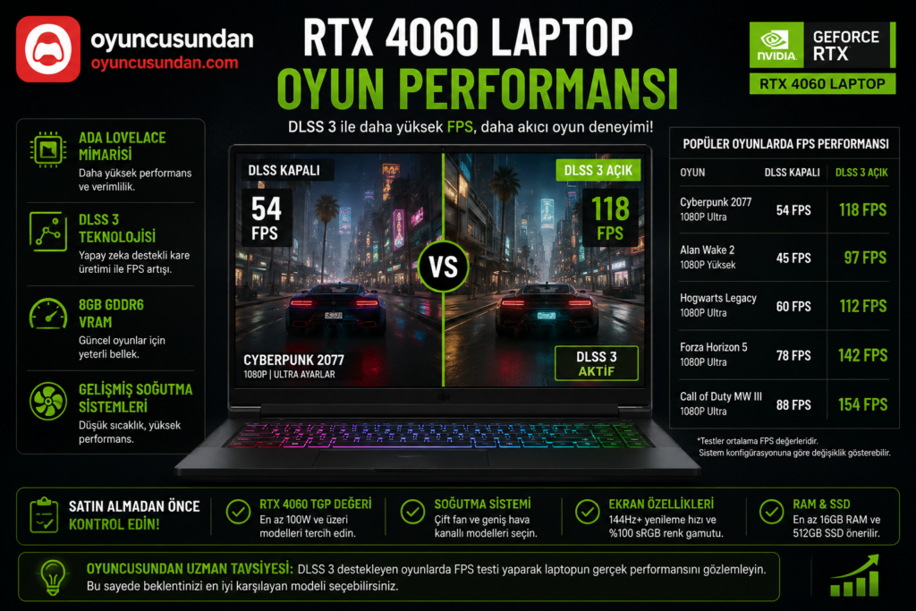 RTX 4060 Laptop Tavsiyeleri: En İyi Modeller (2026)