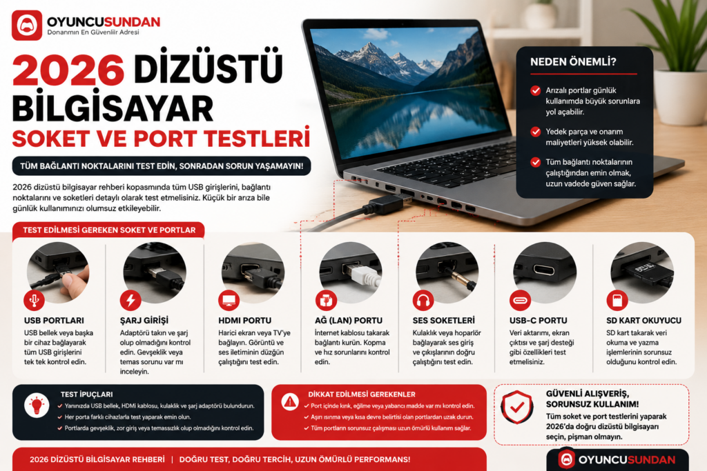 İkinci el laptop satın alırken bağlantı portları kontrolü