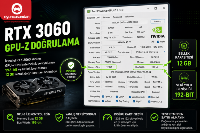 İkinci El RTX 3060 Ekran Kartı Alırken Dikkat Edilecekler (Rehber)