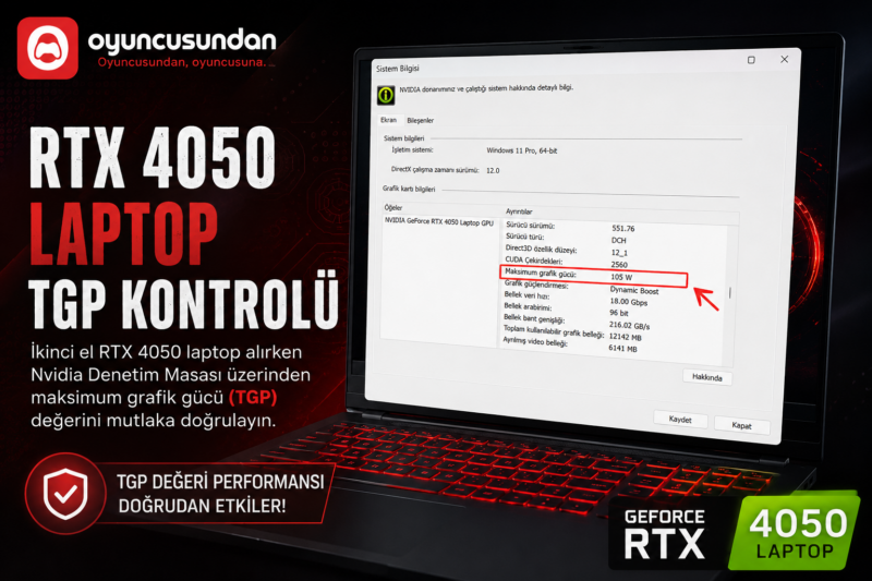 İkinci El RTX 4050 Laptop Alırken Dikkat Edilecek 10 Kritik Nokta
