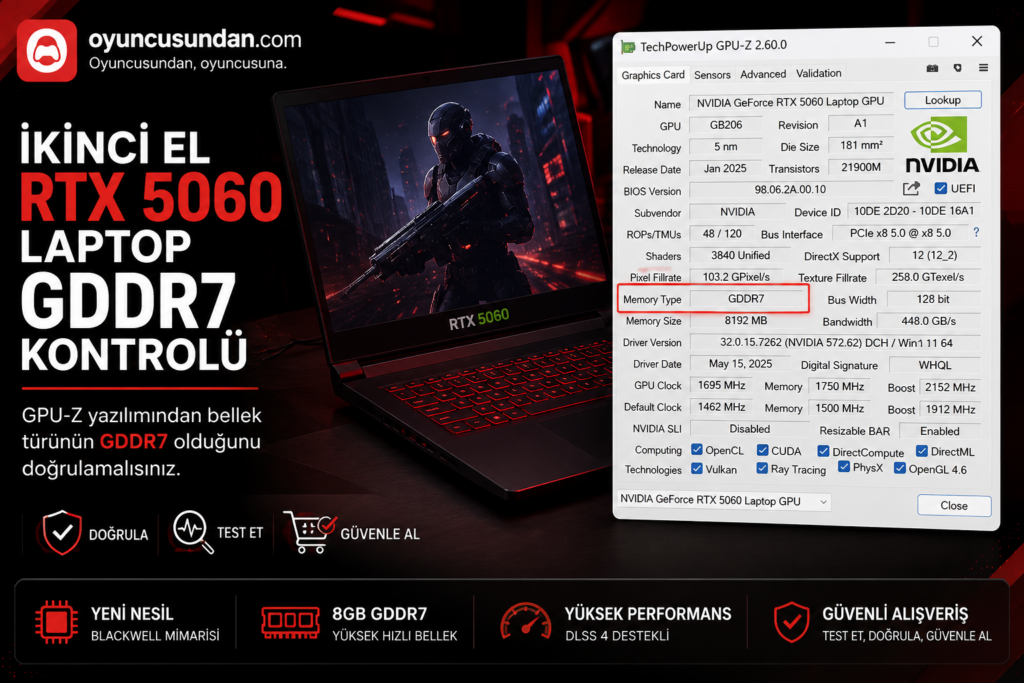 İkinci El RTX 5060 Laptop Alırken Dikkat Edilecekler (Rehber)