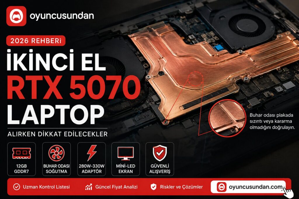 İkinci El RTX 5070 Laptop Alırken Dikkat Edilecekler (2026 Rehberi)