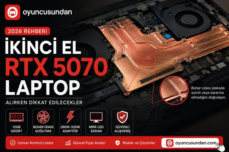 İkinci El RTX 5070 Laptop Alırken Dikkat Edilecekler (2026 Rehberi)