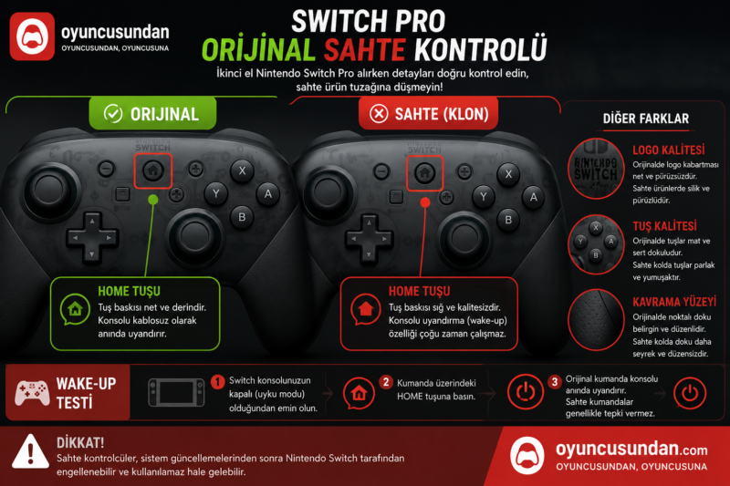 İkinci El Nintendo Switch Pro Controller Alırken Dikkat Edilecekler