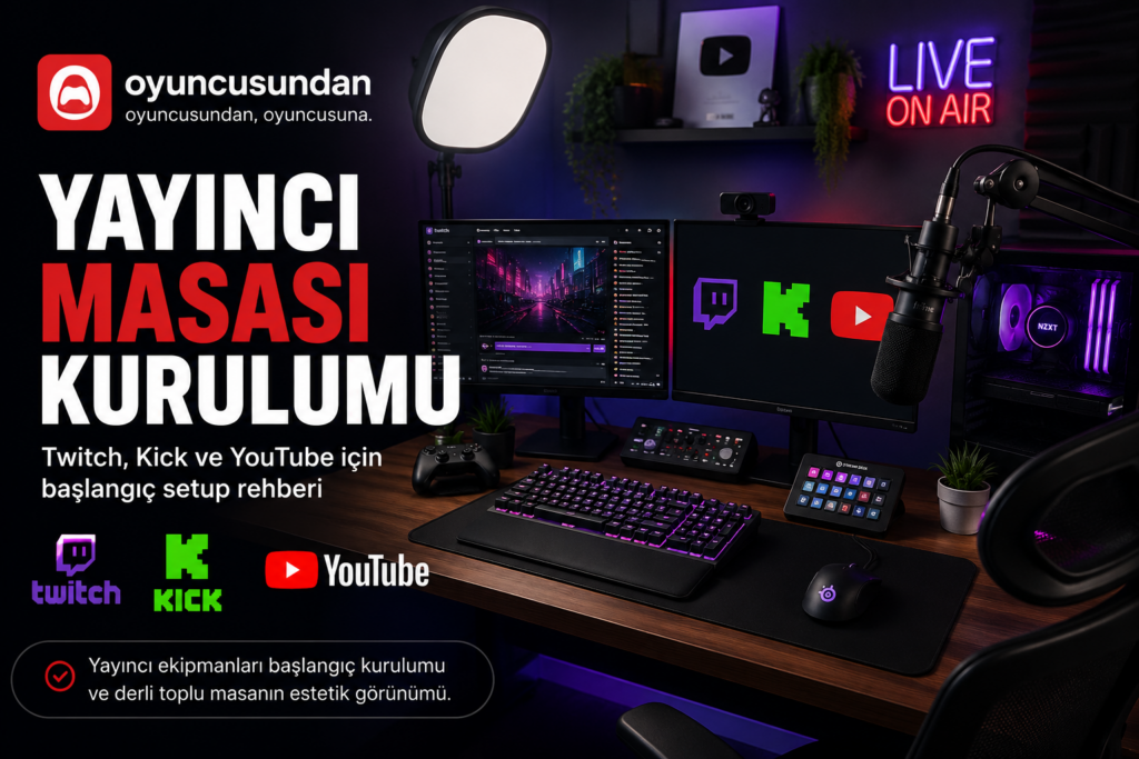 Yayıncılık Başlangıç Ekipman Rehberi (2026) | Twitch, Kick ve YouTube İçin