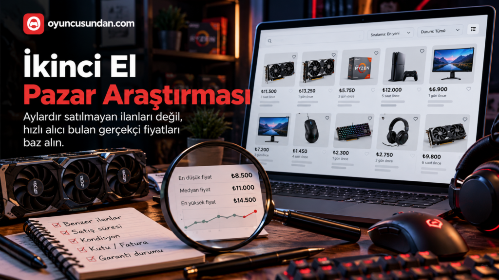 İkinci el ürün fiyatı belirlerken pazar araştırması ve ilan karşılaştırması analizi